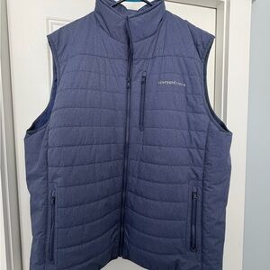 Vineyard Vines Men's Navy Quilted Vest